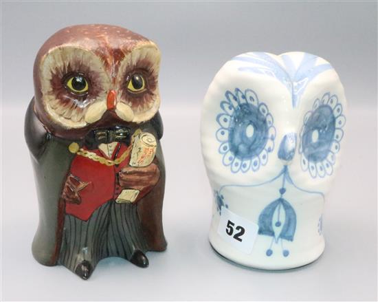 2 Rye pottery owls